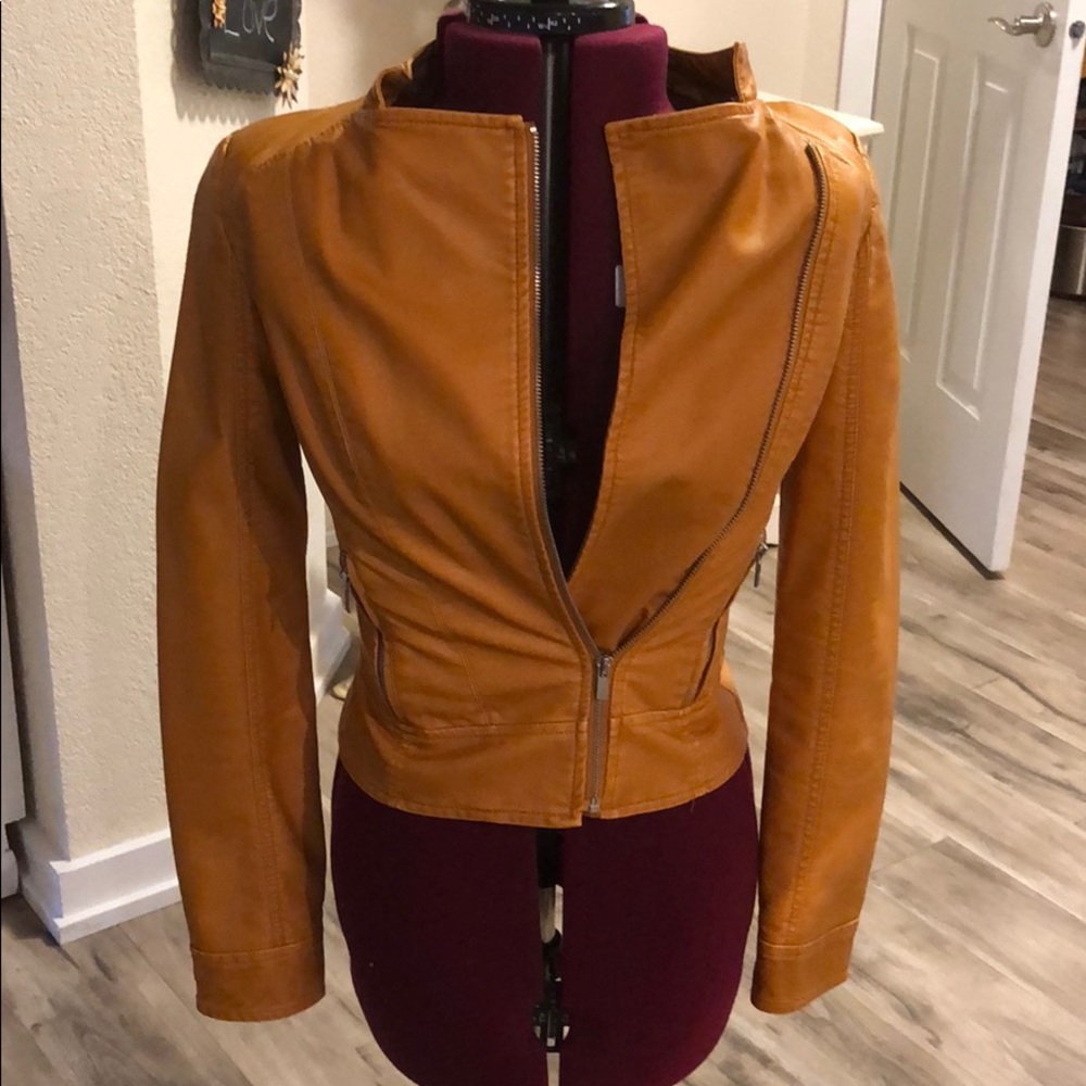 Mustard leather type jacket
